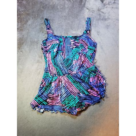 Vintage Robby Len Asymmetrical One Piece Swimsuit Grailed