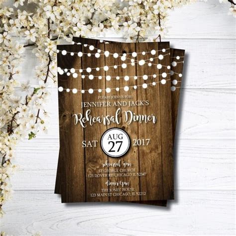 Rehearsal Dinner Invitation, Formal Rehearsal Invitations, Rustic Barn ...