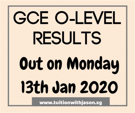 Announcement O Level Results Tuition With Jason Math Specialist