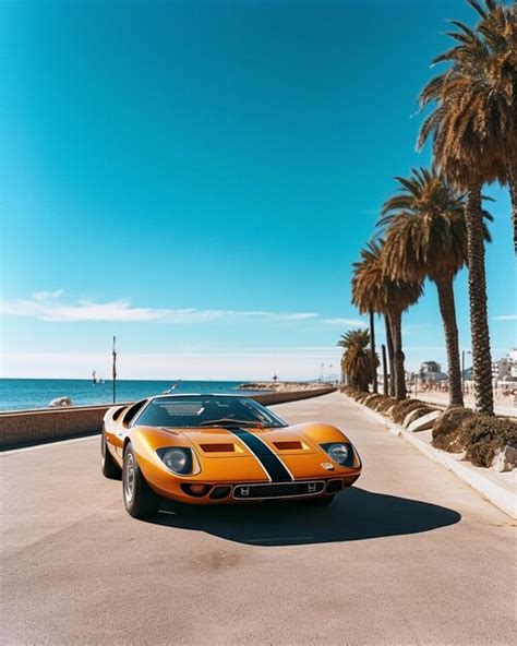 Premium AI Image 1968 3929cc Lamborghini Miura Driving On An English