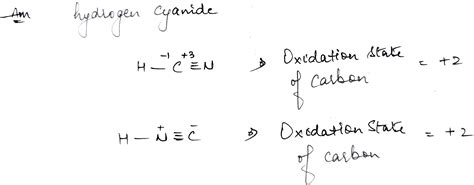 What Is The Oxidation State Of Carbon And Nitrogen In Cyanide And