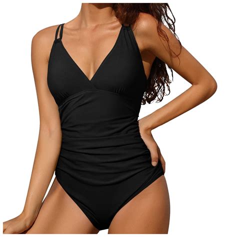 Himmake Women S One Piece Swimdress Solid Bathing Suits Loose Fit