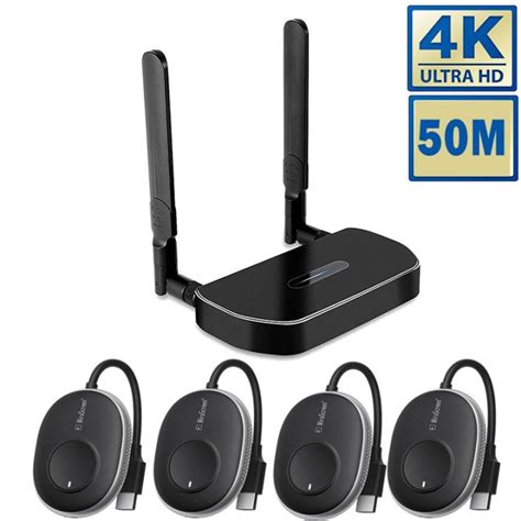 Wireless HDMI Transmitter and Receiver Kits Full HD 4K-30Hz 5GHz 164ft ...