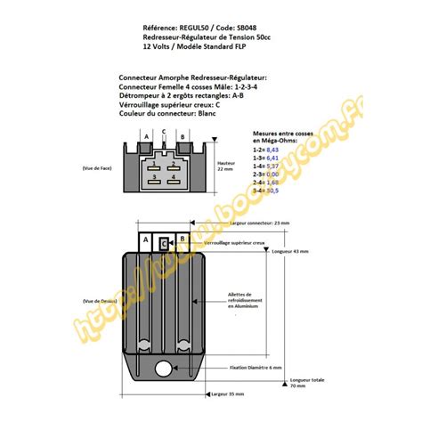 Regulateur Tension Moto Schema