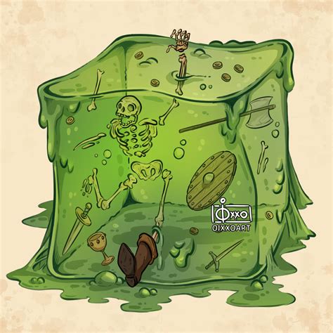 Gelatinous Cube by oixxo on DeviantArt