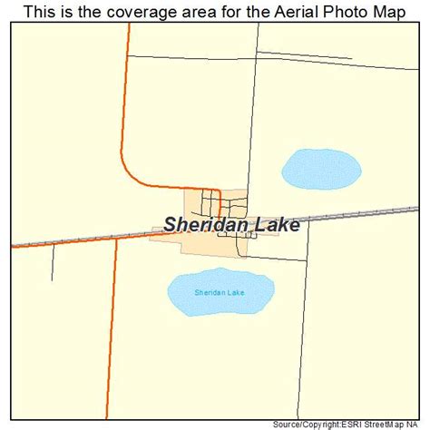 Aerial Photography Map of Sheridan Lake, CO Colorado