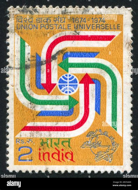 INDIA CIRCA 1974 Stamp Printed By India Shows Universal Postal