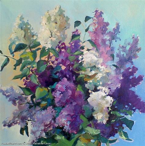 Beautiful Lilac Painting on Canvas