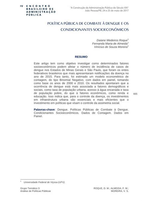 Pdf Pol Tica P Blica De Combate Dengue E Os Desenvolvimento