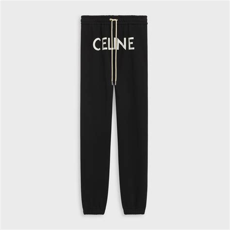 Celine Track Pants In Cotton Black White 2z056052h38aw Celine