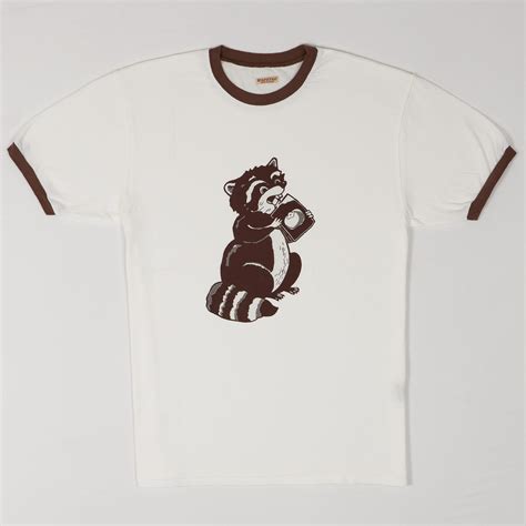 Kapital Short Sleeve Crew Neck Kakishibu Raccoon Ringert Shirt Deecee