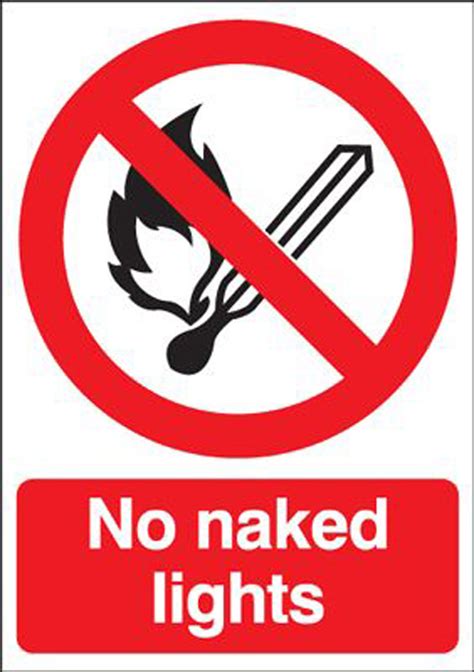 No Naked Light Rigid Sign Morsafe Supplies Uk