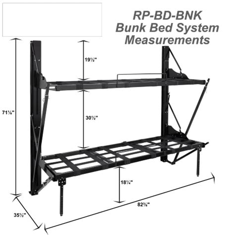 Adult Folding Rv Bunk Bed With Safety Rail 250 Lbs Weight Capacity Rollaway Beds Shipped