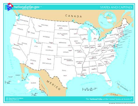 Maps: United States Map With Capitals