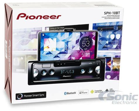 Pioneer SPH 10BT 1 Din Smartphone Integration Receiver W Cradle And