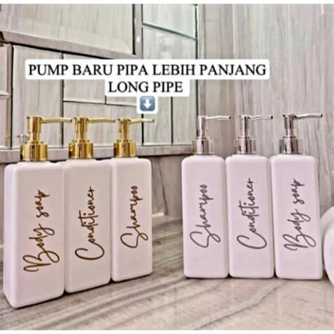 Jual Botol Sabun Cair Putih Luxury Ml Kotak Aesthetic Refill Wadah