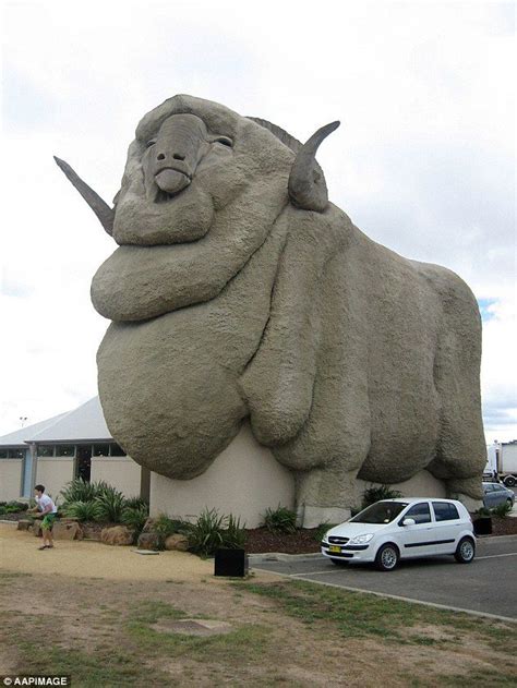 Large Bull Sculpture In A Garden