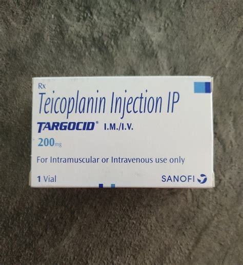 Teicoplanin Targocid Mg Injection Sanofi India Ltd X At Rs