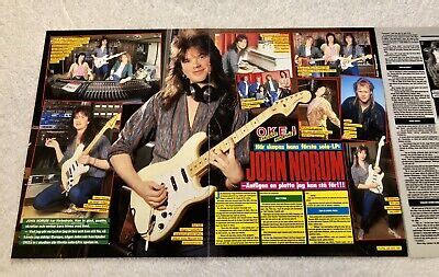 JOHN NORUM 1987 EUROPE Clipping Poster Swedish Music Magazine Okej