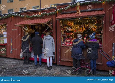 Christmas Decorations and Market in the City of Stockholm Sweden Editorial Image - Image of ...