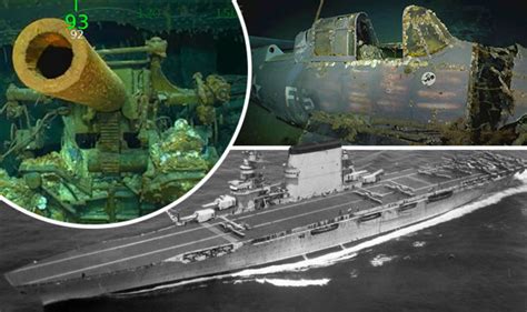 Uss Lexington Pictures Wreckage Of Famous Ww Aircraft Carrier Lost