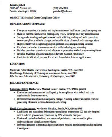 Free Sample Medical Billing Resume Templates In Ms Word Pdf