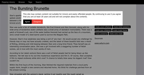 Popping Library The Bursting Brunette