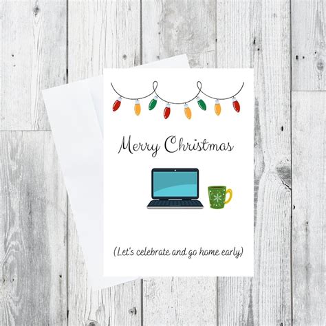 PRINTABLE Card for Boss Christmas Funny Christmas Card for - Etsy