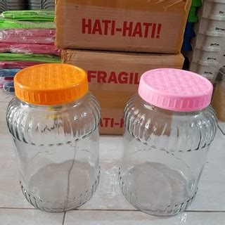 Jual Toples Kaca Cendol Toples Cendol Toples Beling Tutup Anyam Plastik