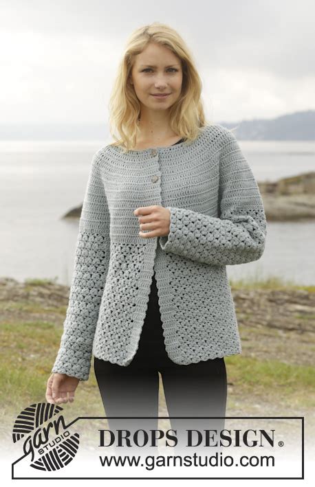 Yesterday Cardigan Drops Free Crochet Patterns By Drops Design