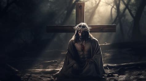 Jesus on the cross wallpapers hd wallpapers | Premium AI-generated image