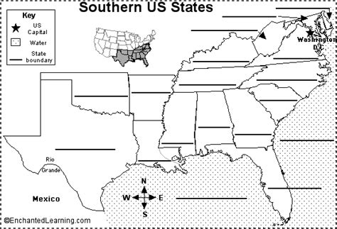 Southern States Map With Capitals - Map