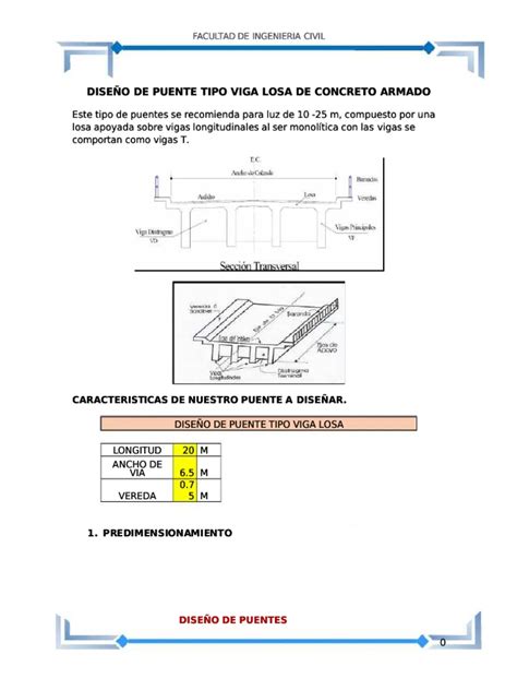 Pdf Diseo De Puente Tipo Viga Losa De Concreto Armado Facultad De Ingenieria Civil Compress