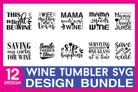 Wine Tumbler Svg Designs Bundle Graphic By Dreams Store · Creative Fabrica