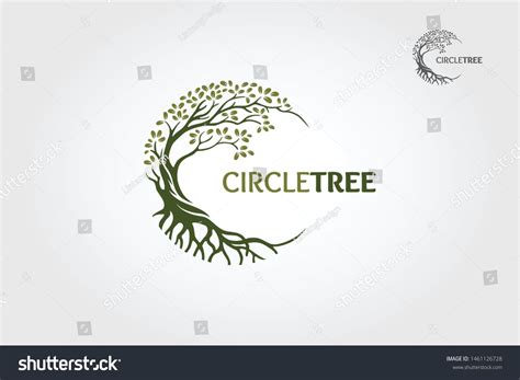 Circle Tree Vector Logo This Beautiful Stock Vector Royalty Free