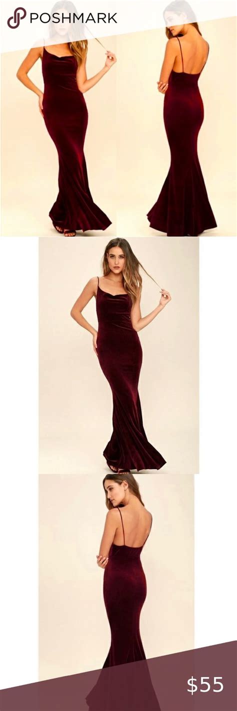 Lulus Sorceress Burgundy Velvet Maxi Dress Maxi Dress Velvet Maxi