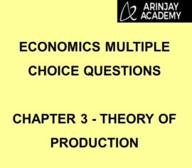 Economics Multiple Choice Questions Chapter 3 Theory Of Production