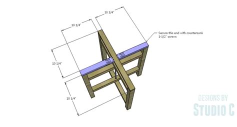 DIY Plans To Build A Cross Leg End Table Designs By Studio C