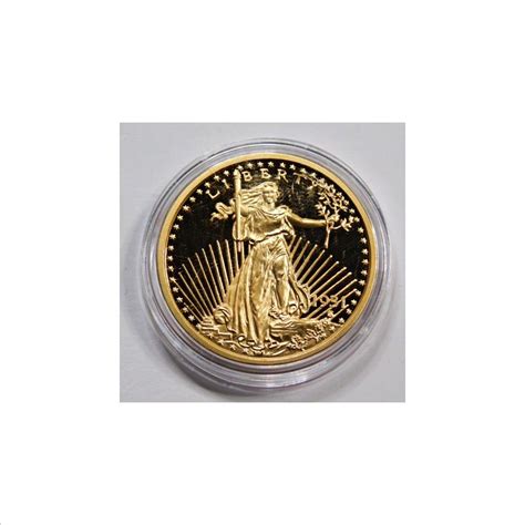 1931 24K Gold Layered St Gaudens 20 Replica Proof In Protective