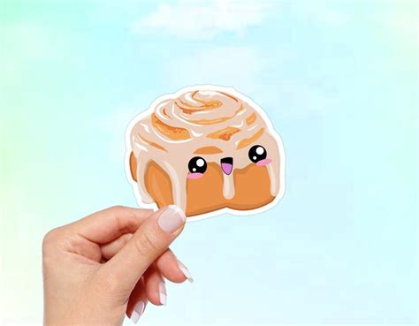 Cinnamon Roll Vinyl Sticker Stickers Water Bottle Stickers Etsy