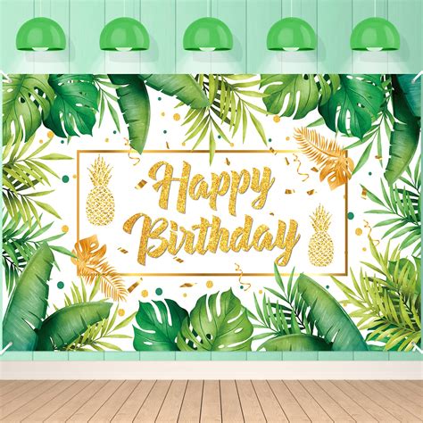 Buy Palm Birthday Decorations Tropical Party Banner Decorations