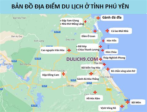 Bản đồ Du Lịch Phú Yên Bằng Hình ảnh Cực Dễ Hiểu Cập Nhật 12025