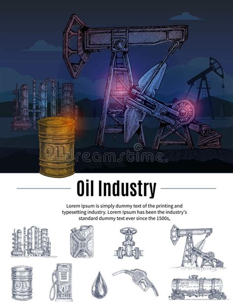 Logos Variopinto Di Industria Petrolifera Illustrazione Vettoriale