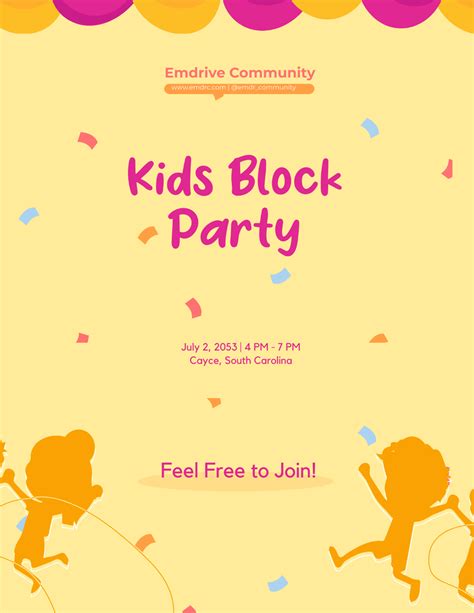 FREE Block Party Flyer Templates & Examples - Edit Online & Download ...