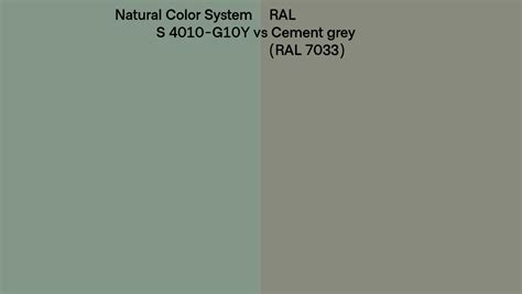 Natural Color System S G Y Vs Ral Cement Grey Ral Side By