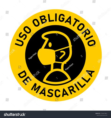 Uso Obligatorio De Mascarilla Mandatory Wear Stock Vector Royalty Free 1764619661 Shutterstock