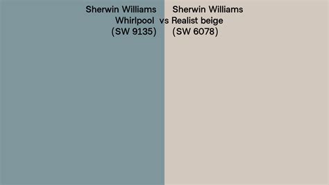 Sherwin Williams Whirlpool Vs Realist Beige Side By Side Comparison