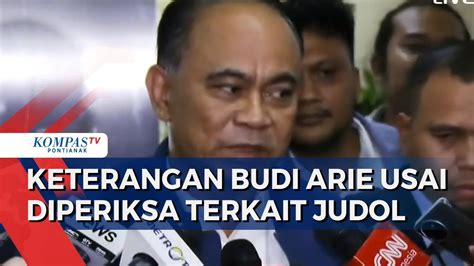 Selesai Diperiksa Terkait Judol Eks Menkominfo Budi Arie Saya Cuma