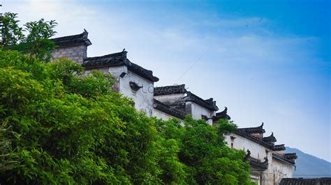 Huizhou Architecture Of Ancient Buildings Under The Blue Sky Picture