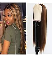 Amazon Oxeely Long Straight Wigs Blonde Color Synthetic Lace